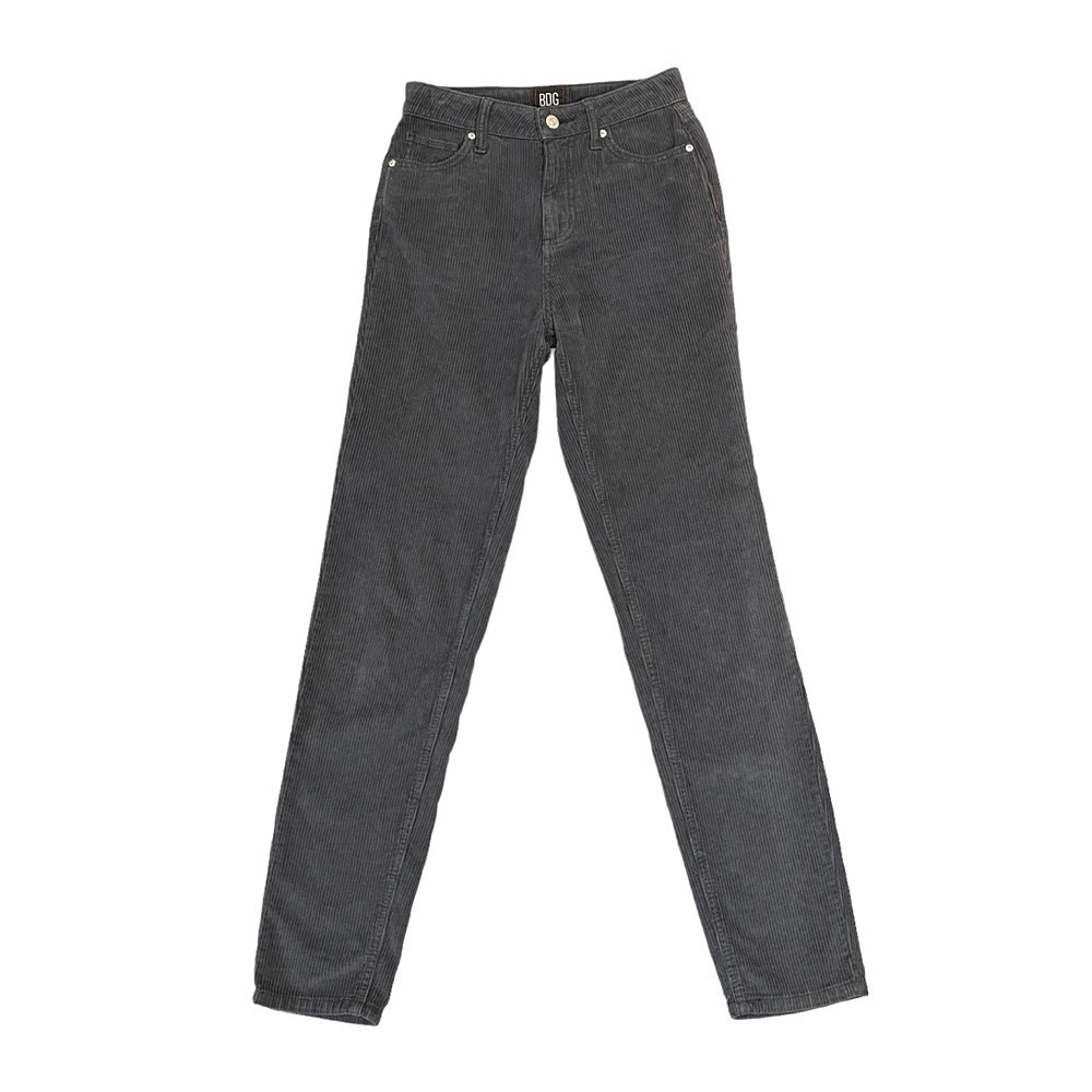 BDG Urban Outfitters Mom High Rise Corduroy Jeans. Charcoal Grey. Size 24 #970